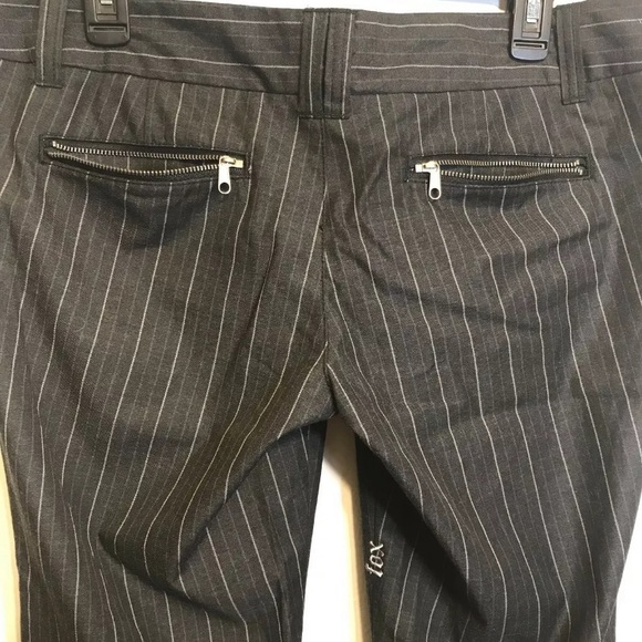 Fox Girls Gray Pinstripe Slacks Career Pants - Picture 4 of 7